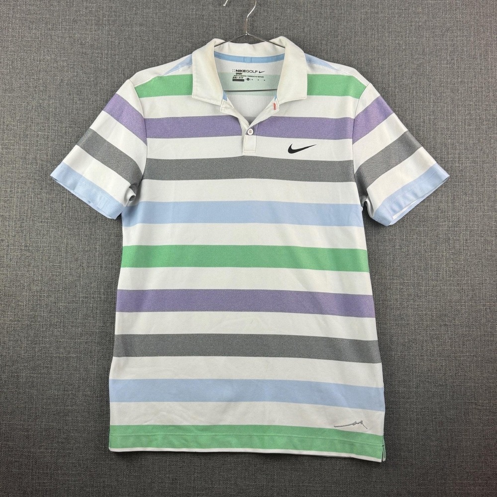 Nike Striped Polo Shirt in White, Light Blue, Green, Lavender, Gray